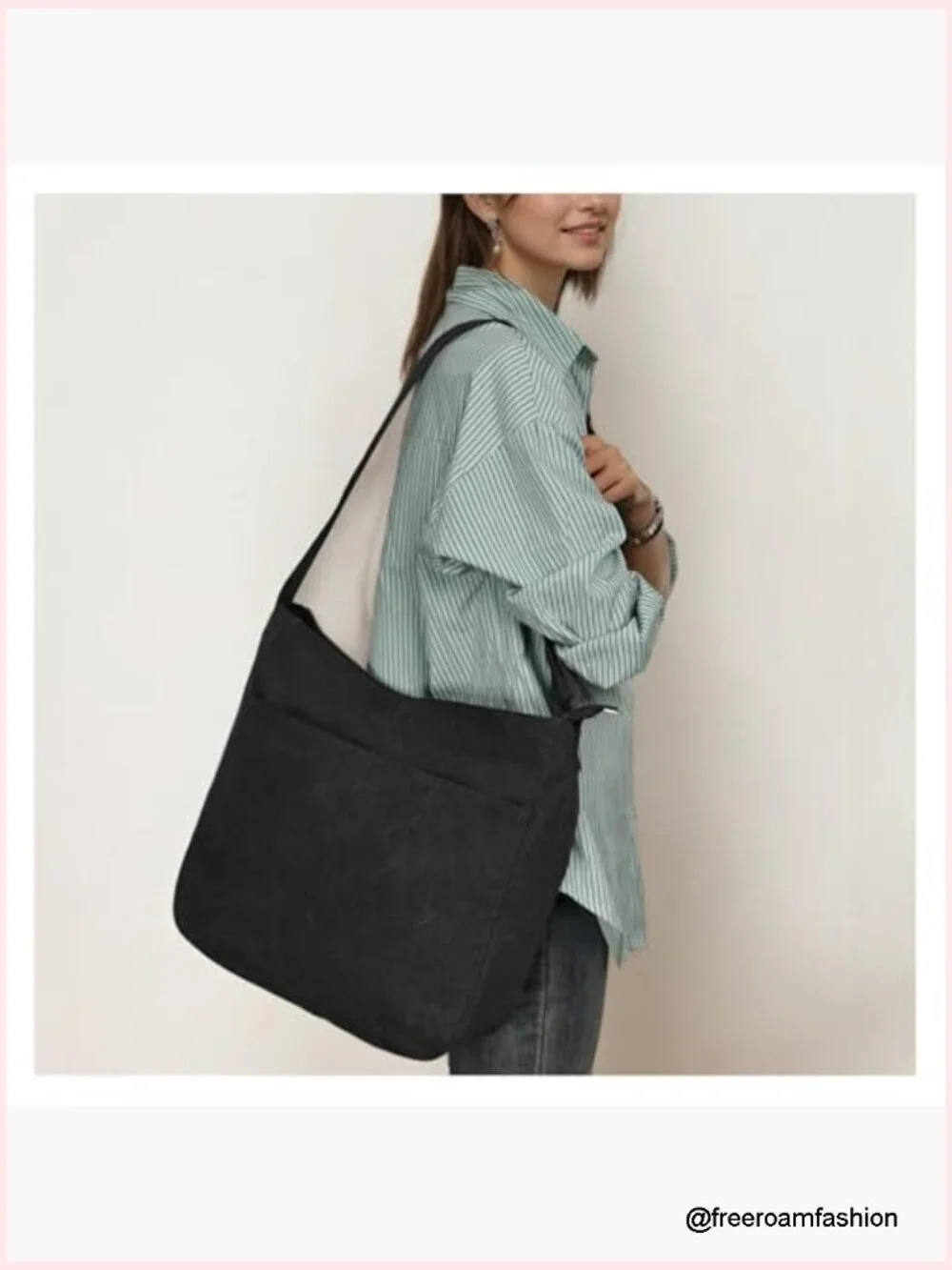 Large Canvas Hobo Bag Crossbody Shoulder Tote with Multiple Pockets